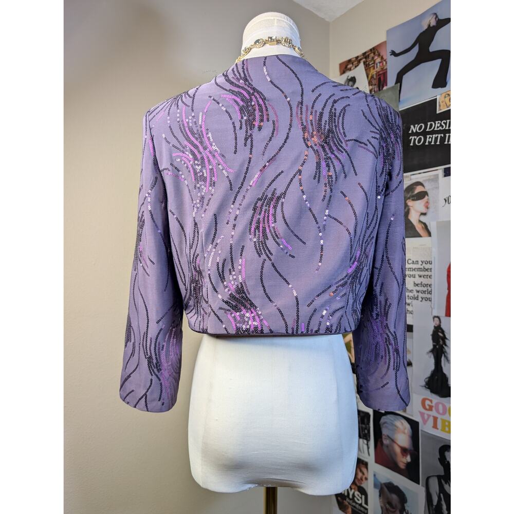 Glitter Cropped Evening Jacket - image 4